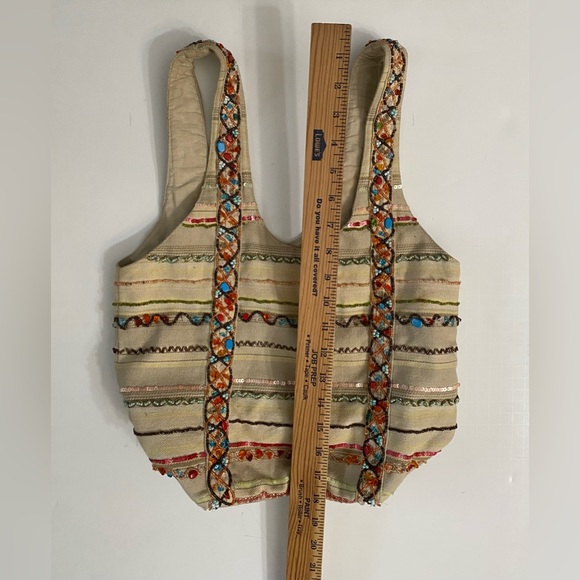 Chan Luu Beaded Boho bucket Bag 100% Cotton - Picture 8 of 16